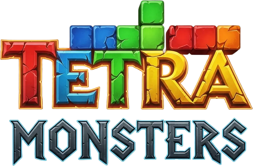 テトラモンスターズ - AI開発パズルRPG公式ロゴ